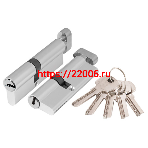 Цилиндровый Ajax (Аякс) механизм (AX202/90) AX2002Knob90 (45+10+35) CP хром с вертушкой Цилиндровый Ajax (Аякс) механизм (AX202/90) AX2002Knob90 (45+10+35) CP хром с вертушкой