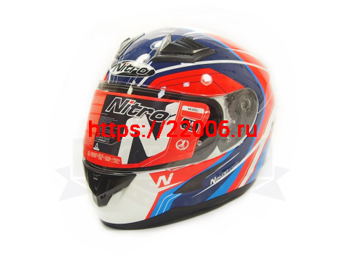 Шлем интеграл NITRO N2400 PIONEER (White/Red/Blue), размер L (6 шт в кор.) Шлем интеграл NITRO N2400 PIONEER (White/Red/Blue), размер L (6 шт в кор.)
