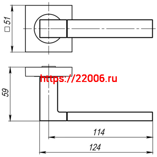 Ручка Ajax (Аякс) раздельная K.JK51.FUSION (FUSION JK) BL-24 черный фото 2