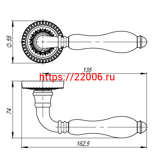 Ручка Armadillo (Армадилло) раздельная Silvia CL1/HD ABL-18/WP-109 Темная медь/бел. фарфор фото 3 Ручка Armadillo (Армадилло) раздельная Silvia CL1/HD ABL-18/WP-109 Темная медь/бел. фарфор фото 3