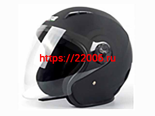 Мотошлем VIRTUE MD-207 открытый черный матовый (S)