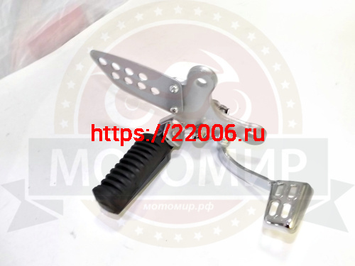 Подножка Спринтер в сборе с пед. тормоза с шарнирами (мопед) Подножка Спринтер в сборе с пед. тормоза с шарнирами (мопед)