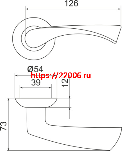 Ручка Armadillo (Армадилло) раздельная Corona LD23-1CP-8 хром фото 3 Ручка Armadillo (Армадилло) раздельная Corona LD23-1CP-8 хром фото 3