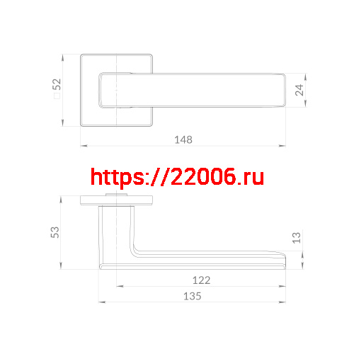 Ручка Punto (Пунто) раздельная K.EST.Q52.MEGA BL-24 черный фото 2 Ручка Punto (Пунто) раздельная K.EST.Q52.MEGA BL-24 черный фото 2