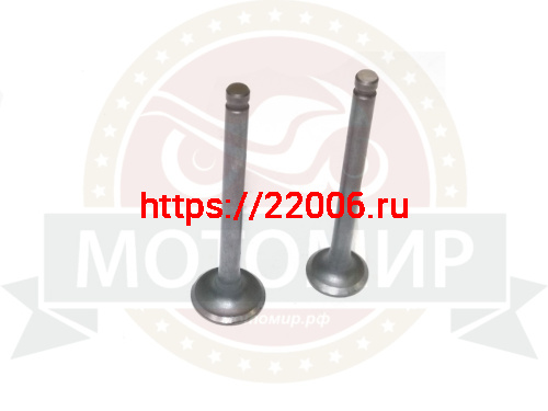 Клапана 4х такт. GY6-50/80, 139QMB впускной/выпускной (d16/h64мм, d18,5/h64мм) (компл) Клапана 4х такт. GY6-50/80, 139QMB впускной/выпускной (d16/h64мм, d18,5/h64мм) (компл)
