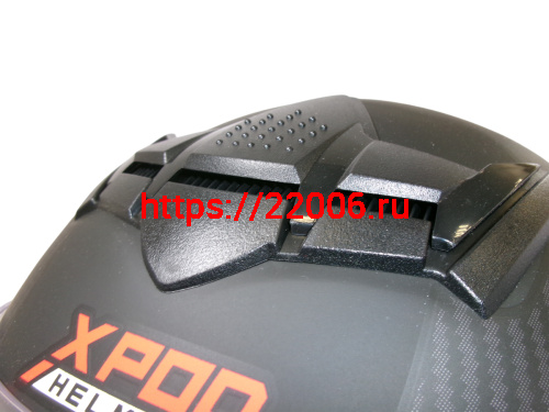 Шлем TVS RACING (Индия) XPOD DULL BLACK SILVER размер XL фото 6