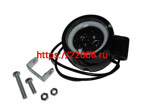 Фара светодиодная доп. света Альфа Турист, ставятся выше пер.щитка, с ангельскими глазками