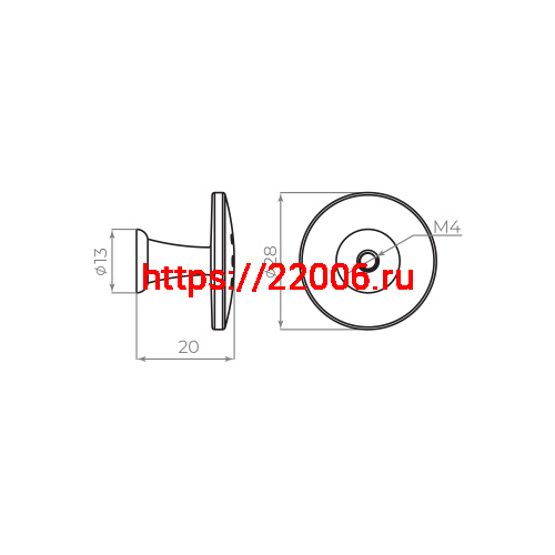 Ручка-кнопка Ajax (Аякс) мебельная MB-B-003 CP хром фото 2 Ручка-кнопка Ajax (Аякс) мебельная MB-B-003 CP хром фото 2