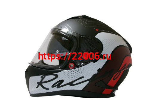 Шлем TVS RACING (Индия) STREET D/V DULL BLACK RED размер XXL, + пинлок в комплекте, очки фото 2 Шлем TVS RACING (Индия) STREET D/V DULL BLACK RED размер XXL, + пинлок в комплекте, очки фото 2