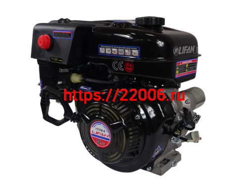 Двигатель LIFAN  9 л.с. 177F-D (270) (вал d25 мм) ЭЛ.СТАРТЕР, с катушкой освещения 12В 7А 84Вт фото 2