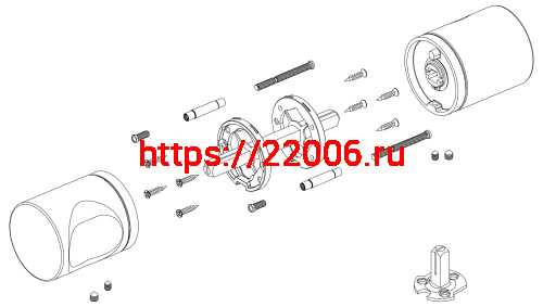 Ручка Armadillo (Армадилло) раздельная R.ART52.BALANCE FSG-39 флорентийское золото фото 4
