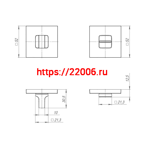 Ручка Ajax (Аякс) поворотная BK6.K.JS51 (BK6 JS) BL-24 черный фото 3 Ручка Ajax (Аякс) поворотная BK6.K.JS51 (BK6 JS) BL-24 черный фото 3