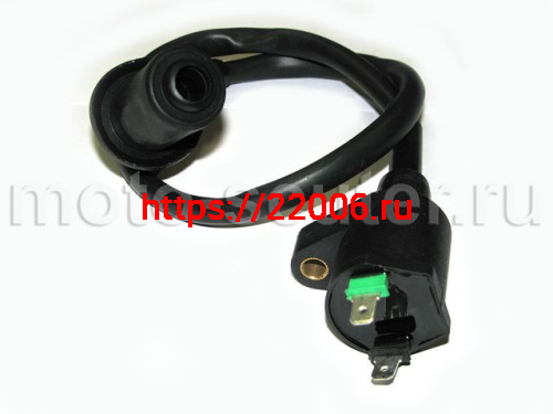 Катушка зажигания 139QMB, 152QMI, 157QMJ, Honda Dio 50-150сс с колпачком 90 гр ТММР Катушка зажигания 139QMB, 152QMI, 157QMJ, Honda Dio 50-150сс с колпачком 90 гр ТММР