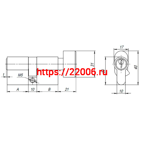 Цилиндровый Ajax (Аякс) механизм (AX102/60) AX1002Knob60 (25+10+25) CP хром с вертушкой фото 3 Цилиндровый Ajax (Аякс) механизм (AX102/60) AX1002Knob60 (25+10+25) CP хром с вертушкой фото 3