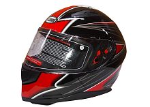 Шлем интеграл COBRA JK313, черный с красным(2), черный/синий (9) размеры XL