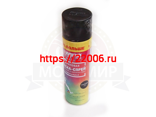 Краска спрей ABRO masters +20%, универсальная ЧЕРНАЯ матовая аэрозоль, 310 мл. (SP-012-L-AM-RE)