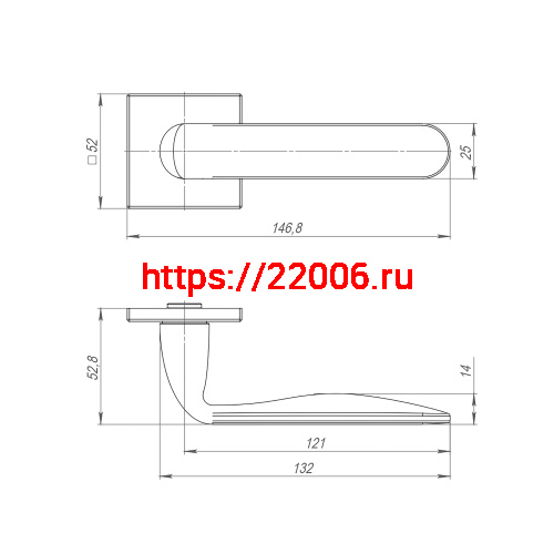 Ручка Punto (Пунто) раздельная K.ARC.Q52.EXTRA SSC-16 сатин.хром фото 2 Ручка Punto (Пунто) раздельная K.ARC.Q52.EXTRA SSC-16 сатин.хром фото 2