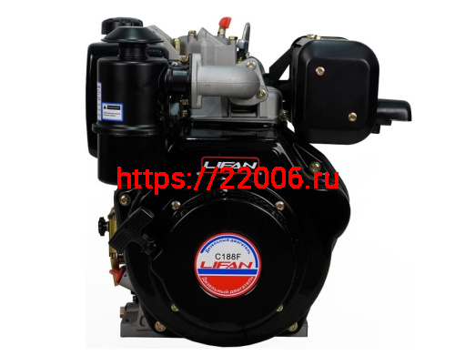 Двигатель LIFAN 13 л.с. С188F дизельный (вал d25 мм) руч старт, без кат. Двигатель LIFAN 13 л.с. С188F дизельный (вал d25 мм) руч старт, без кат.