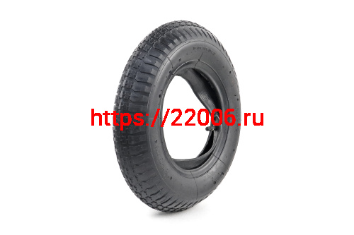 Покрышка тачки садовой 8" 4,80/4,00-8 камерная (С КАМЕРОЙ) МАРКИРОВАННАЯ фото 2