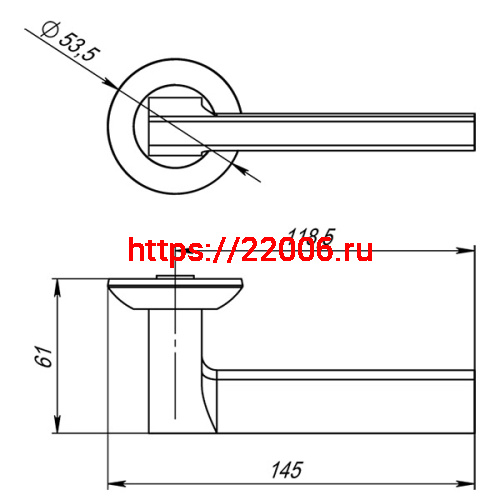 Ручка Punto (Пунто) раздельная R.TL54.BLADE (BLADE TL) WH-19 белый фото 2