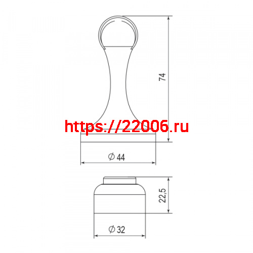Упор Punto (Пунто) дверной напольный DFIX/MF45 (DSM-45) магнитный GR-23 графит фото 3 Упор Punto (Пунто) дверной напольный DFIX/MF45 (DSM-45) магнитный GR-23 графит фото 3
