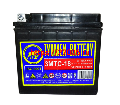 Аккумулятор 6В 18 А/ч, г.Тюмень (3 МТС-18) (140х75х135) обрат. пол., Кислот.Сухозаряд. Аккумулятор 6В 18 А/ч, г.Тюмень (3 МТС-18) (140х75х135) обрат. пол., Кислот.Сухозаряд.