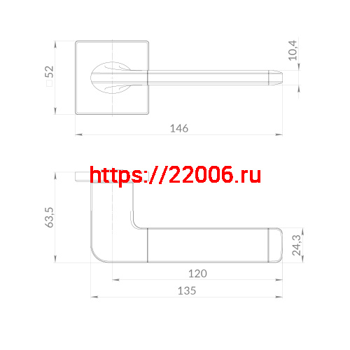 Ручка Punto (Пунто) раздельная K.EST.Q52.AVALON SN-3 матовый никель фото 2 Ручка Punto (Пунто) раздельная K.EST.Q52.AVALON SN-3 матовый никель фото 2