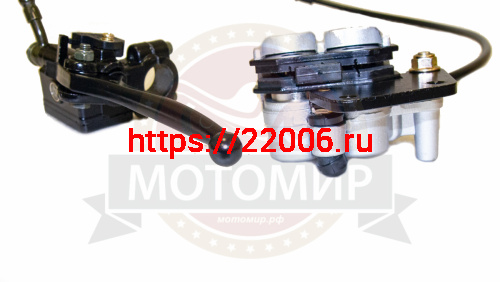 Гидравлика передняя в сборе X-MOTOS (L-1100mm, 2 поршня) посад.43мм, склад.ручка  (НАБОР) фото 4