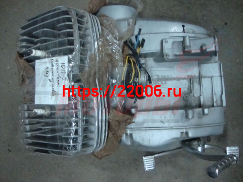 Двигатель Юп5 (реставр.) БЕЗ КАРБ. (новые: барабан сцепл., диски сцепл, цепь, подшипники, проводка, поршни, кольца, прерыватели, прокладки, сальники)