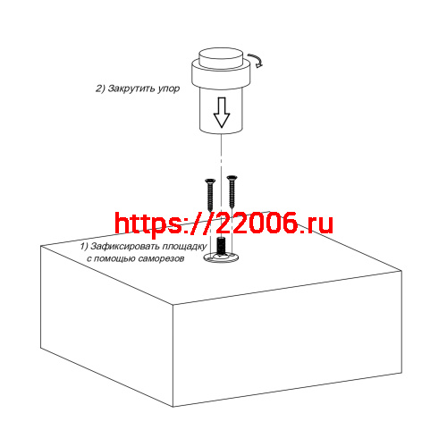 Упор Fuaro (Фуаро) дверной напольный STOPPER/M.14 INOX (нерж. сталь) фото 3 Упор Fuaro (Фуаро) дверной напольный STOPPER/M.14 INOX (нерж. сталь) фото 3