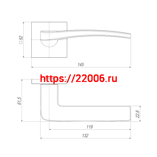 Ручка Ajax (Аякс) раздельная K.JS51.FAME (FAME JS) CP-8 хром фото 2 Ручка Ajax (Аякс) раздельная K.JS51.FAME (FAME JS) CP-8 хром фото 2
