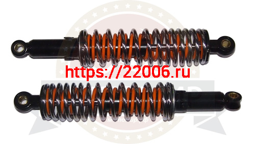 Амортизатор задний (L-345mm, D1-12mm, D2-12mm) двойная пружина хром. Баджадж Боксер 150UG PF122005