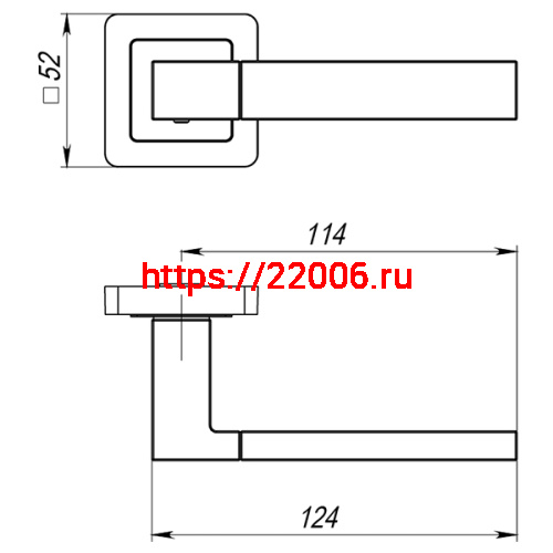 Ручка Punto (Пунто) раздельная K.QL52.STYLE (STYLE QL) GR/CP-23 графит/хром фото 2 Ручка Punto (Пунто) раздельная K.QL52.STYLE (STYLE QL) GR/CP-23 графит/хром фото 2