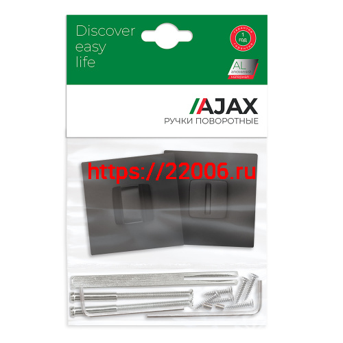 Ручка Ajax (Аякс) поворотная BK6.K.JS51 (BK6 JS) BL-24 черный фото 2 Ручка Ajax (Аякс) поворотная BK6.K.JS51 (BK6 JS) BL-24 черный фото 2