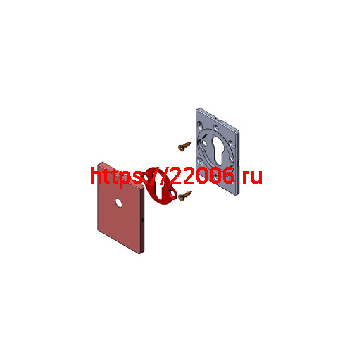 Накладка Fuaro (Фуаро) на шток цилиндра ESC.O.RL/K.486 (ESC 486-O RL) BL черный (1шт.) фото 2