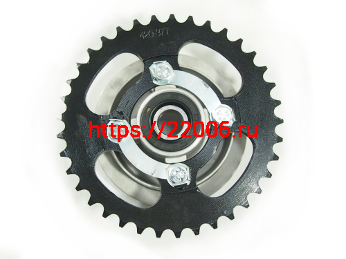Звезда 37 зуб. (420) цепи, задняя  Альфа, Дельта, Zodiak в сборе с основанием фото 4
