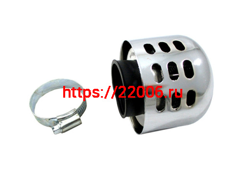 Фильтр воздушный нулевого сопротивления d-39 мм хром крышка Фильтр воздушный нулевого сопротивления d-39 мм хром крышка