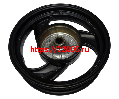 Обод 10" задний литой, барабан. тормоз 2,15-10 SPARK (3-х лучевой) (043) Обод 10" задний литой, барабан. тормоз 2,15-10 SPARK (3-х лучевой) (043)