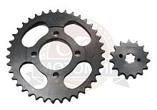 Венец (Z38) 428 (d54mm - 4 x 49mm) Альфа + Звезда (Z15) 428 (d14-17mm, 6 шлиц, 2х30) (компл)