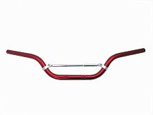 Руль алюминиевый с перемычкой на болтах средний (красный)