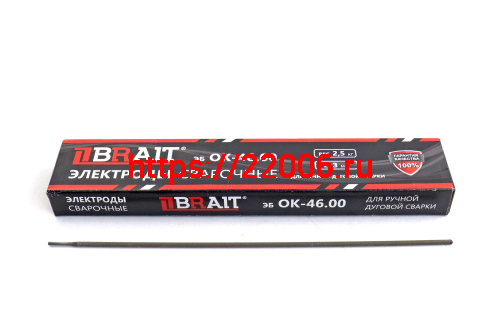 Электроды BRAIT ОК 46.00 (3*350мм, 2,5кг, рутил) фото 2