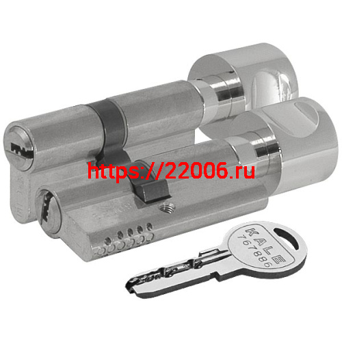 Цилиндровый механизм Kale kilit (Кале килит) с вертушкой 164 OBS SCE/70 (30+10+30) mm никель 5 кл. new фото 3