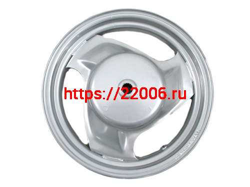 Диск колеса 10" Yamaha Jog задний, штампованный, барабанный тормоз Диск колеса 10" Yamaha Jog задний, штампованный, барабанный тормоз