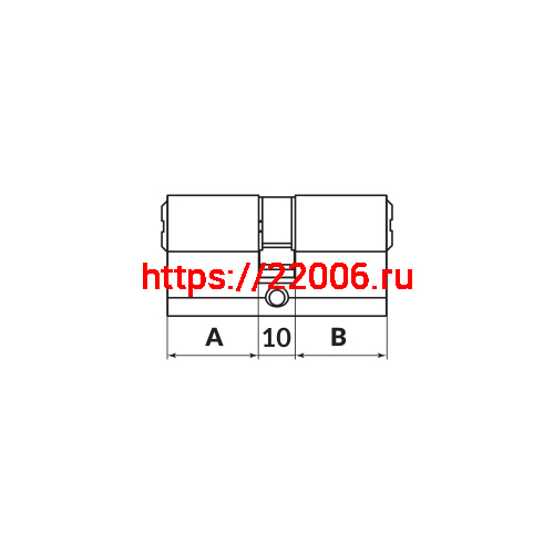 Цилиндровый Fuaro (Фуаро) механизм (200 ZA/60) 2000ZAKey60(25+10+25) BL черный 5Key фото 2