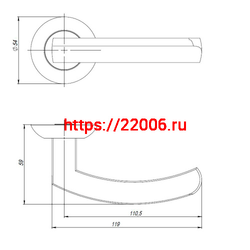 Ручка Ajax (Аякс) раздельная R.JR54.SIGMA (SIGMA JR) BL-24 черный 140мм фото 2 Ручка Ajax (Аякс) раздельная R.JR54.SIGMA (SIGMA JR) BL-24 черный 140мм фото 2