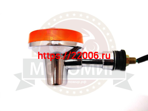 Боковой фонарь (BF-22) круглый Иж ПС желтое стекло хром (компл. 4 шт.) фото 2 Боковой фонарь (BF-22) круглый Иж ПС желтое стекло хром (компл. 4 шт.) фото 2