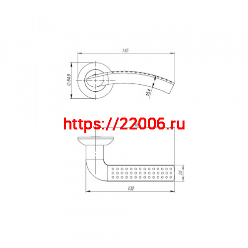 Ручка Punto (Пунто) раздельная R.TL54.LOGICA 170mm SN/CP-3 мат. никель/хром 8x170мм M4(12х80х50) фото 2