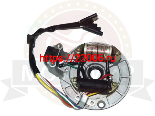 Зажигание Альфа "Zodiak" 70, TTR125 голое (без маховика) 2 катушки, 5 провод, без стартера (1803110)