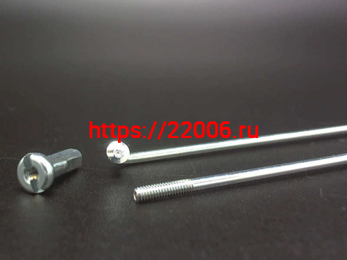 Спицы велосипедные с ниппелем 255мм (компл.-144шт) Спицы велосипедные с ниппелем 255мм (компл.-144шт)