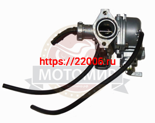 Карбюратор PZ25 с бензокраном, ручной подсос справа фото 2